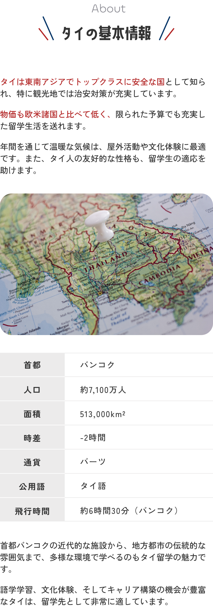タイの基本情報