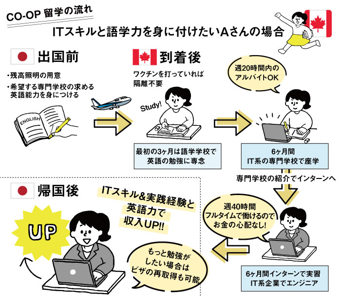 CO-OPビザによる留学の流れ